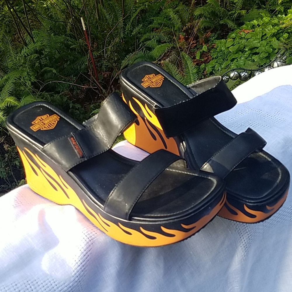 Harley Davidson Flame Wedge